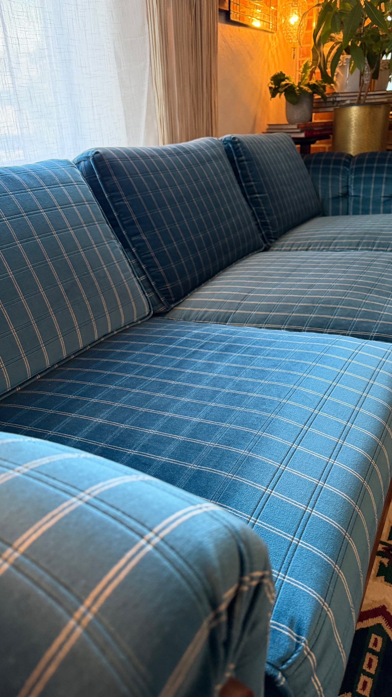 Vintage Blue Midcentury Sofa