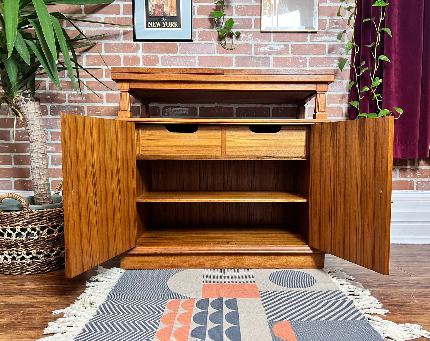 The Mai Tai Teak Bar Cabinet