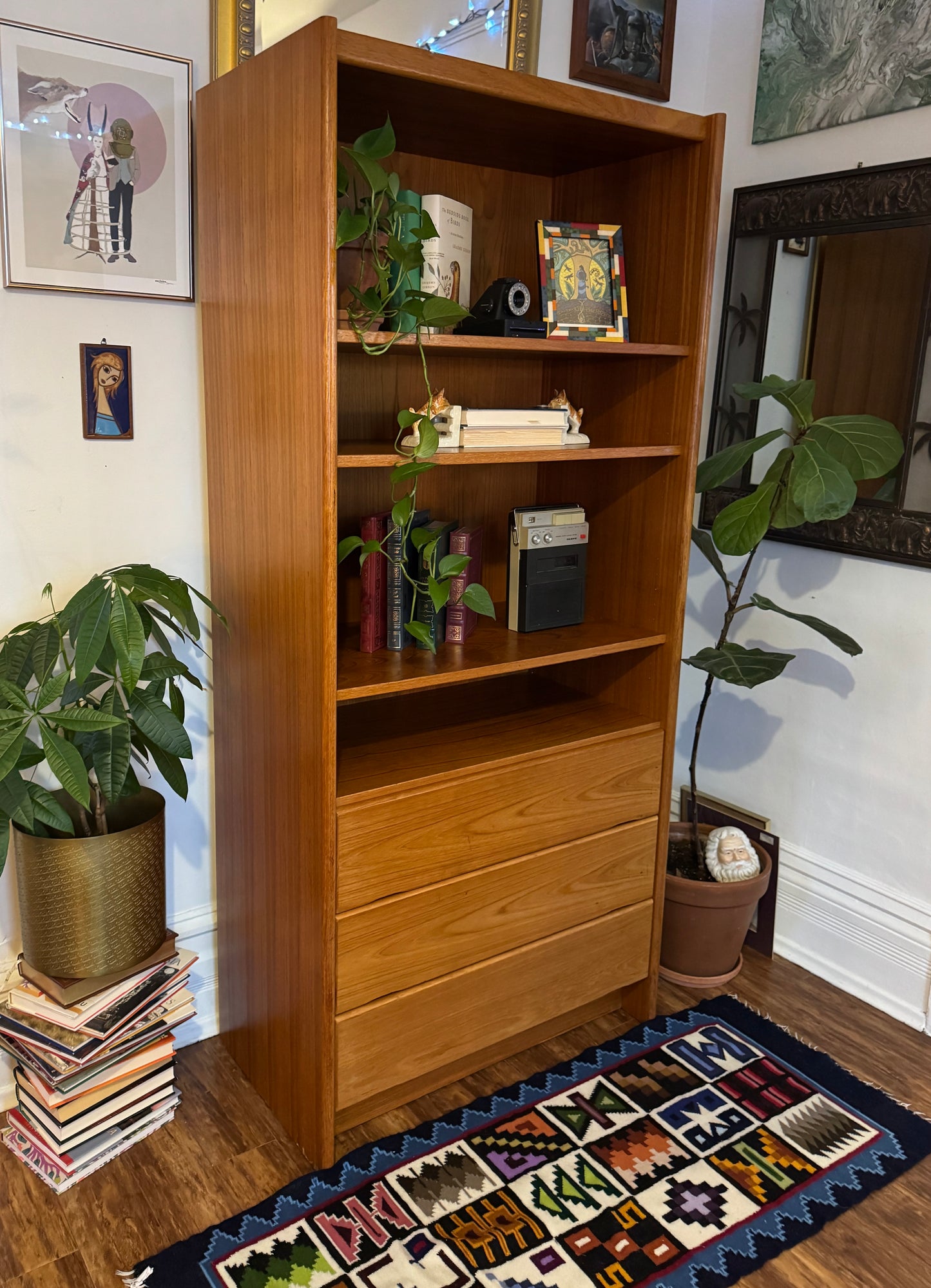 Vintage Danish Teak Bookshelf