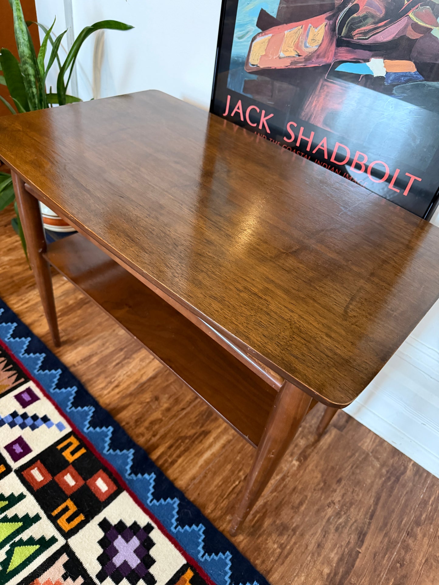 Vintage Walnut Wood Side/Coffee Table