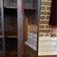 Vintage Walnut Bookcase Cabinet