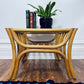Vintage Rattan & Glass Coffee Table