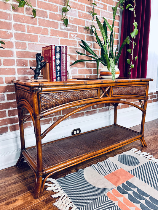 The Manuka Rattan Table