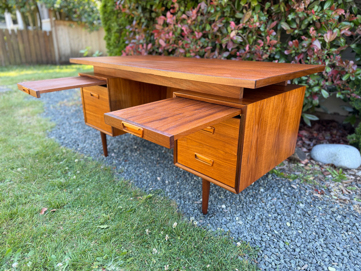 Vintage Executive Teak Desk
