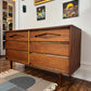 1960s Restored Walnut Dresser Credenza