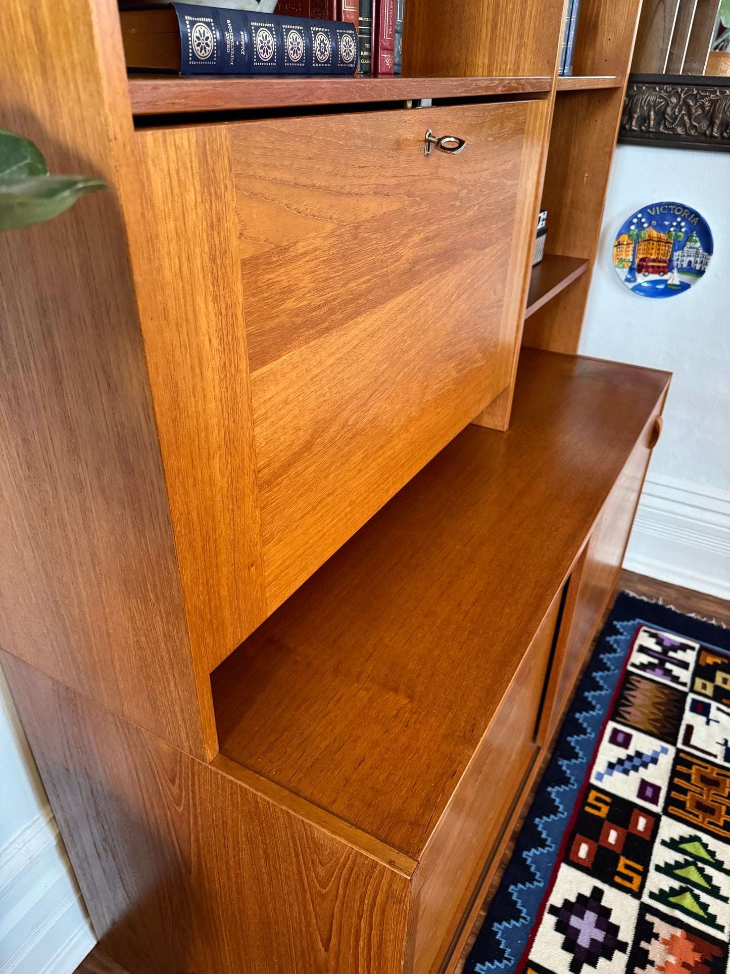 Vintage Domino Mobler Danish Teak Bookcase & Cabinet