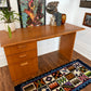 Vintage MCM Oak 3 Drawer Desk