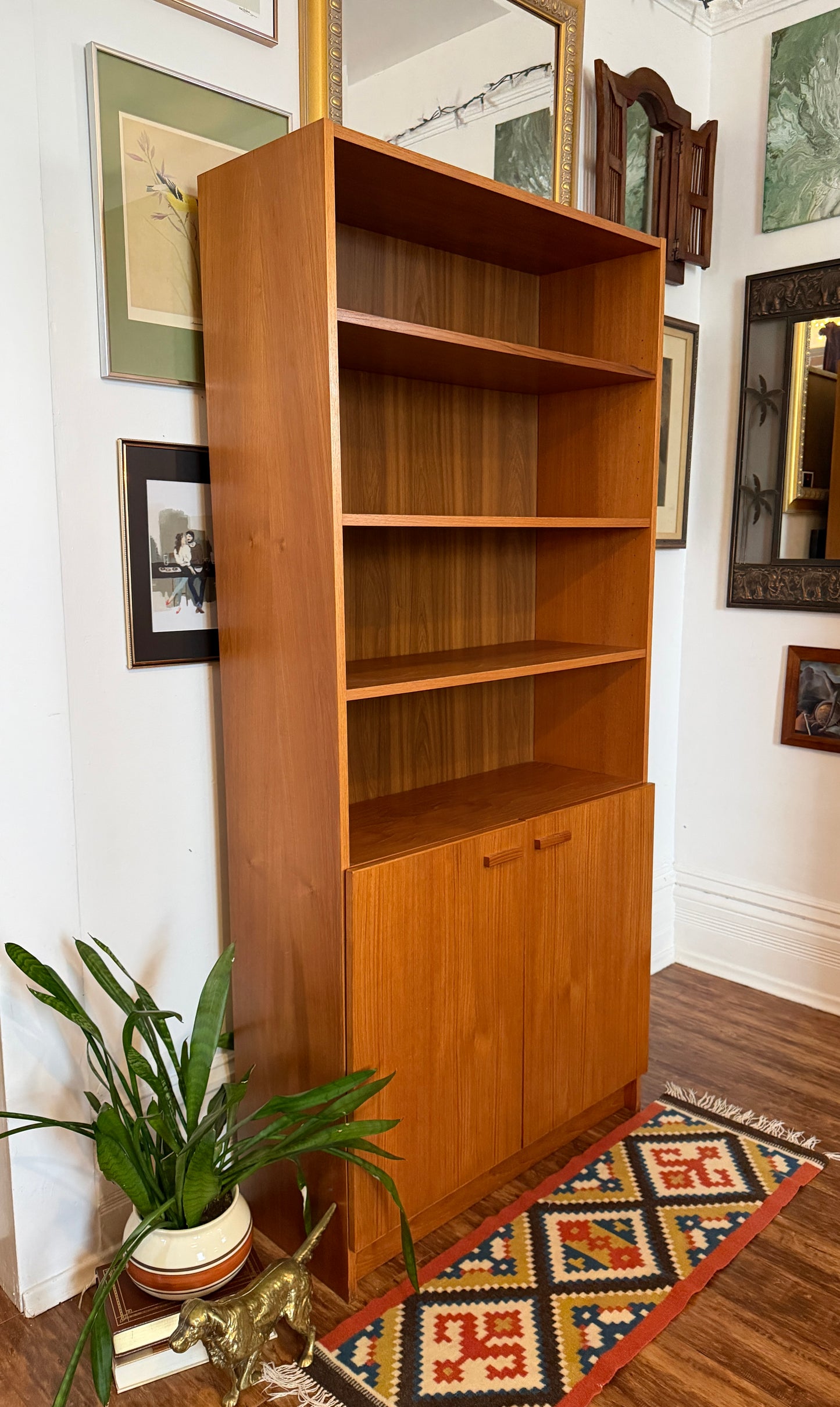 Vintage Danish Teak Bookshelf & Cabinet
