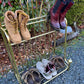 Vintage Brass Shoe Rack