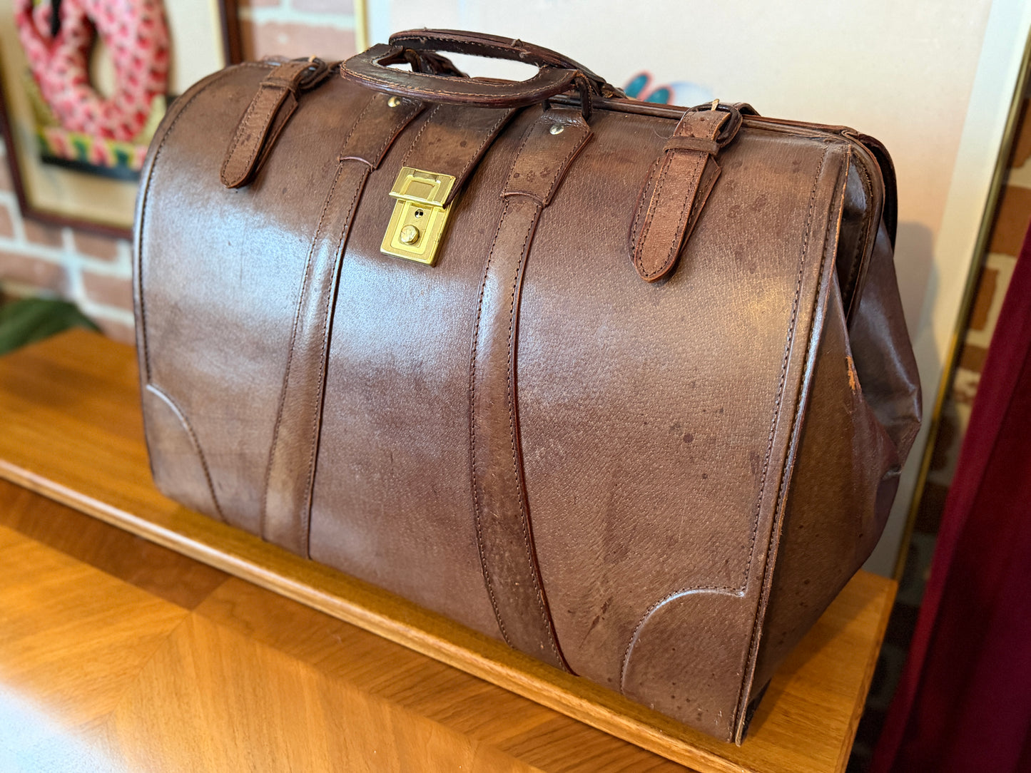 Vintage Brown Leather Doctor’s Bag