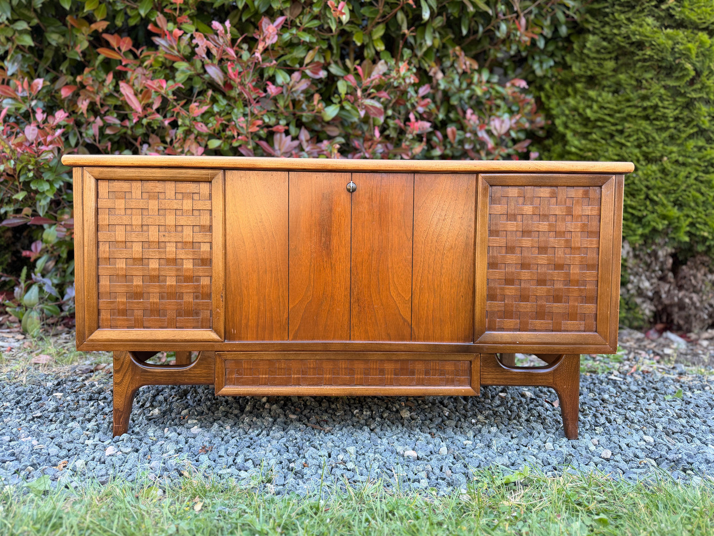 Vintage Walnut Wood Cedar Chest