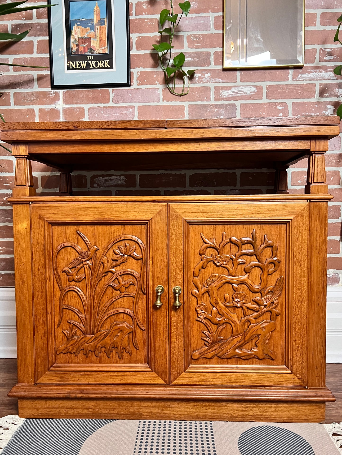 The Mai Tai Teak Bar Cabinet