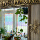 Vintage Gold Tone Safari Style Mirror