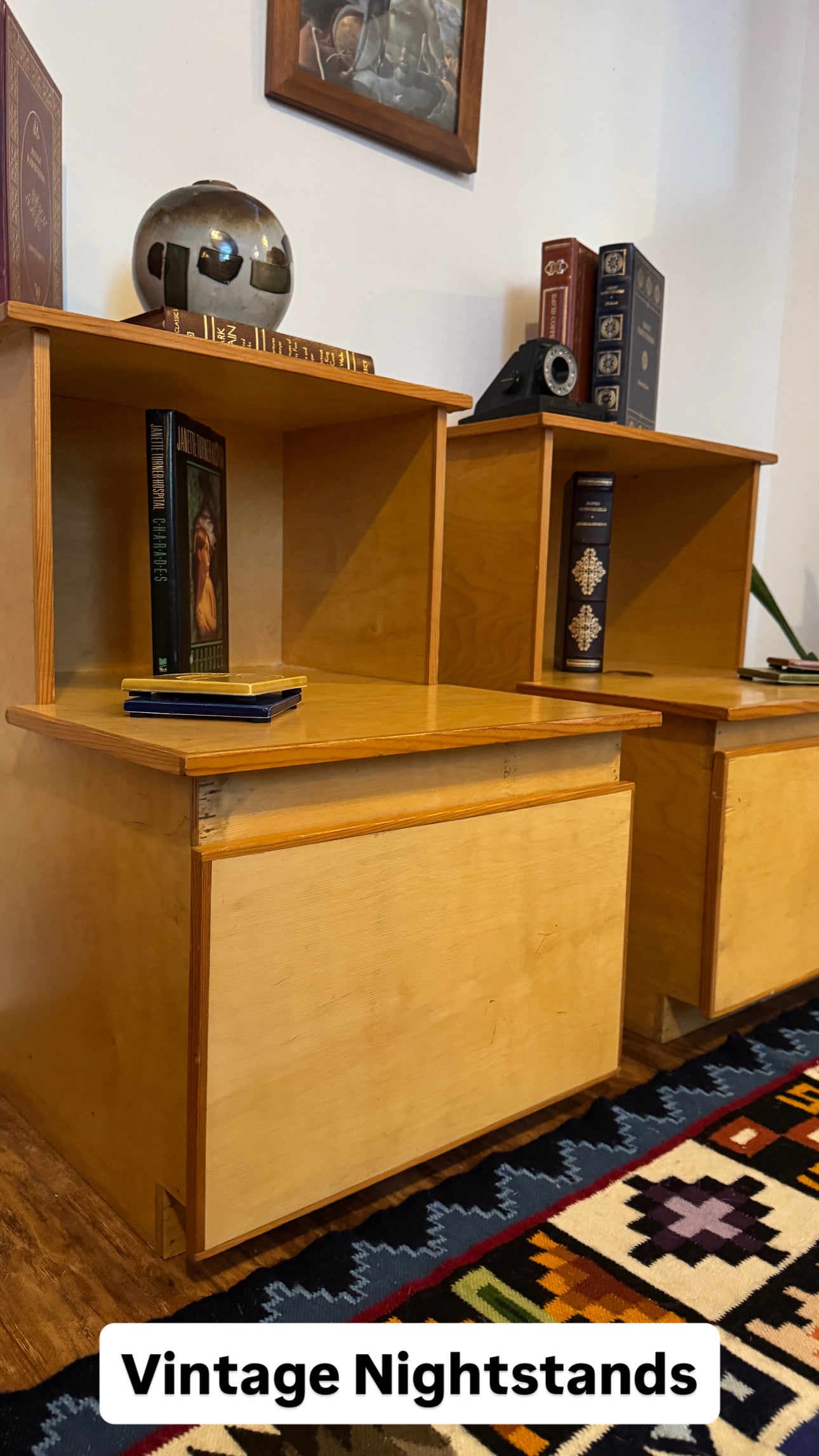 Vintage Plywood MCM Nightstands