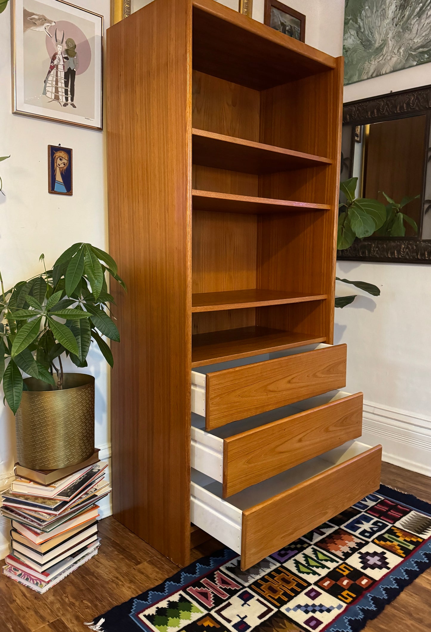 Vintage Danish Teak Bookshelf