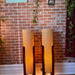 MCM Style Woven & Wood Floor Lamps