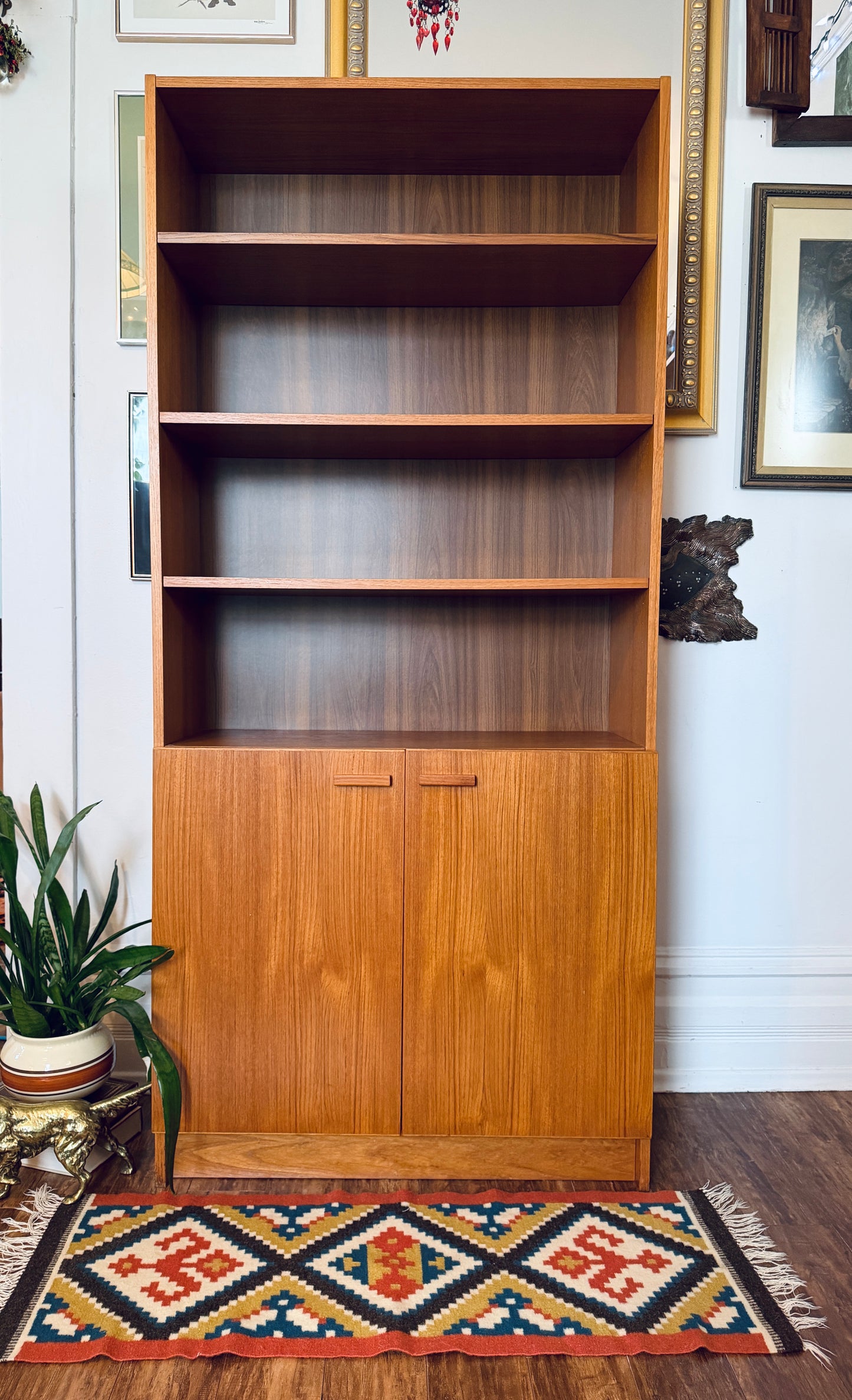 Vintage Danish Teak Bookshelf & Cabinet