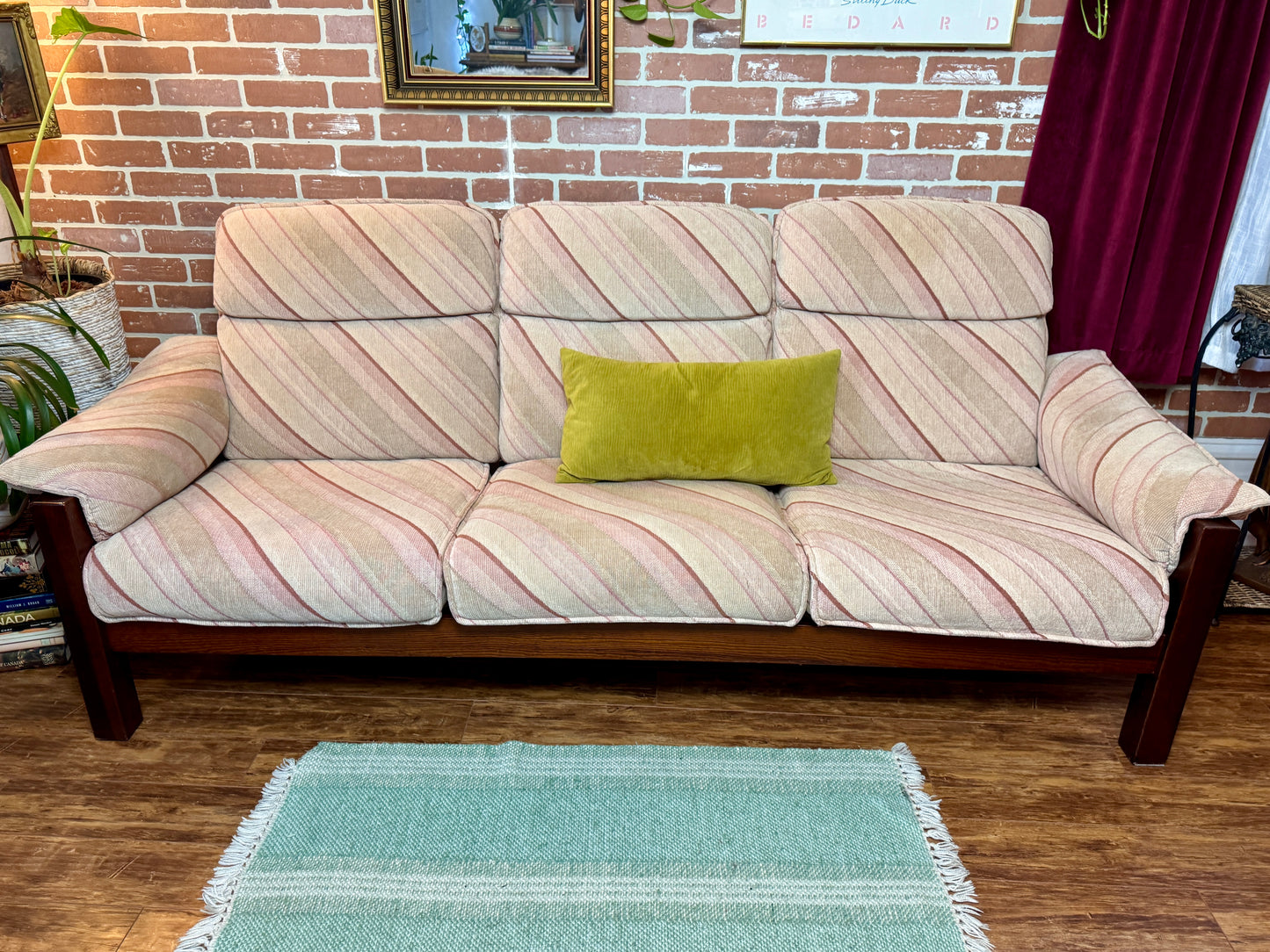 Vintage 1970s Striped Sofa