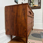 1960s Restored Walnut Dresser Credenza