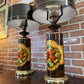 Vintage 70s Brown Metal Lamps