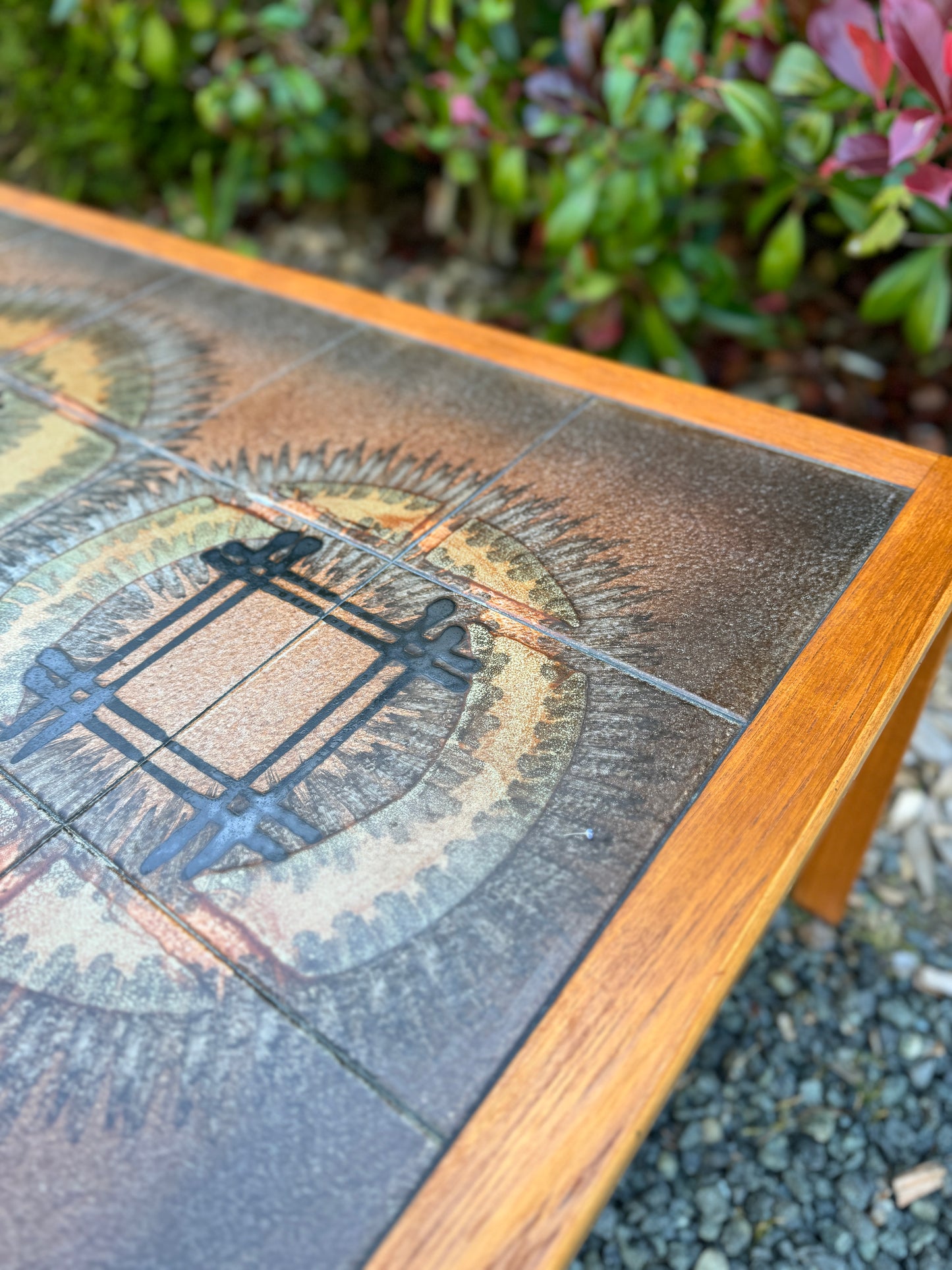 Johannes Anderson Danish Teak Tile Coffee Table