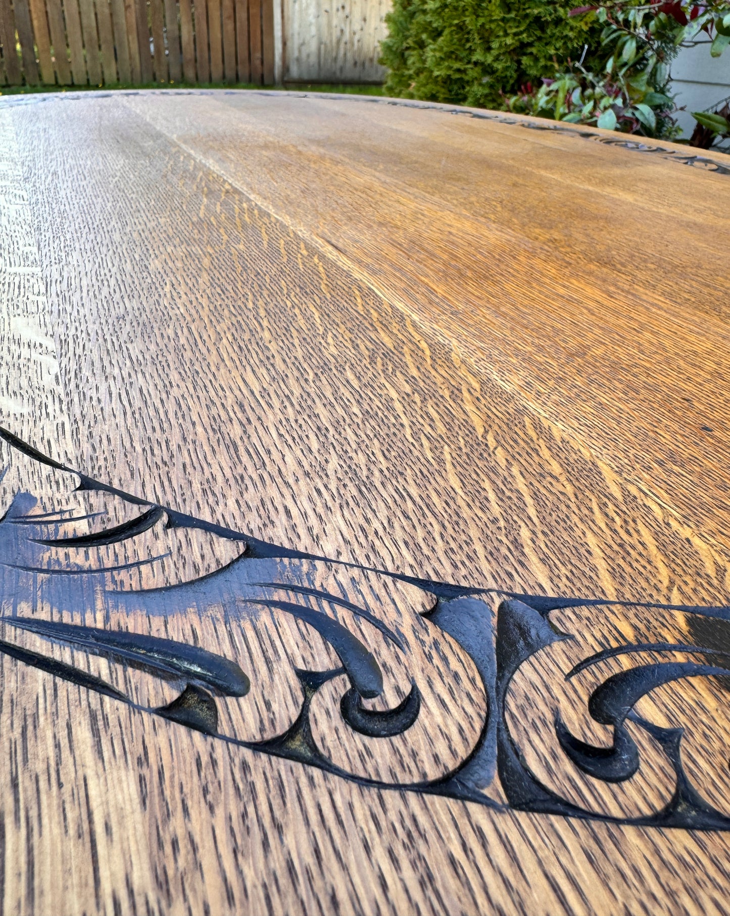 Antique Solid Oak Barley Twist Dining Table