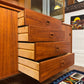 Vintage Restored Teak Sideboard & Hutch