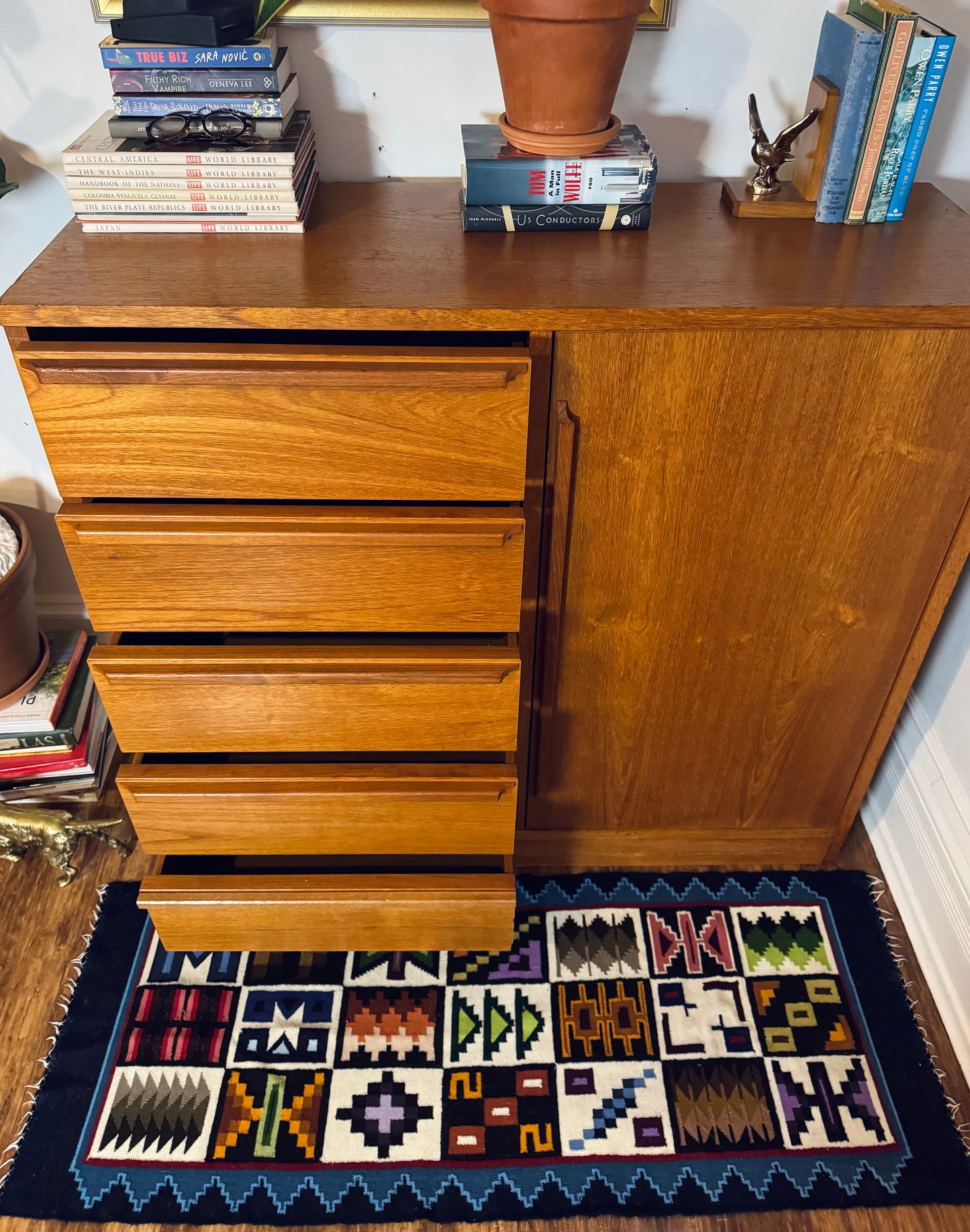Vintage Teak Armoire/Chest of Drawers