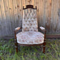 Vintage Floral Tufted Highback Armchair