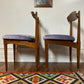 Pair of Vintage Solid Walnut Dining Chairs with Articulating Backrests | Mid-Century Modern