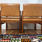 Vintage 60s Walnut Wood Armchairs