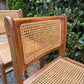 Vintage Solid Oak & Cane Bar Stools