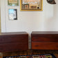 Vintage Restored Solid Walnut Wood Bedside Tables