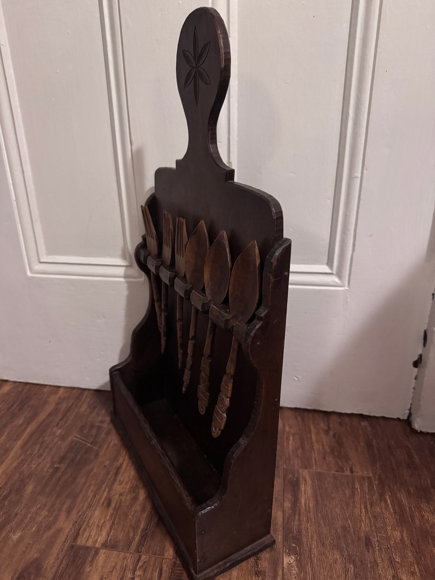 Vintage Solid Wood Cutlery Rack