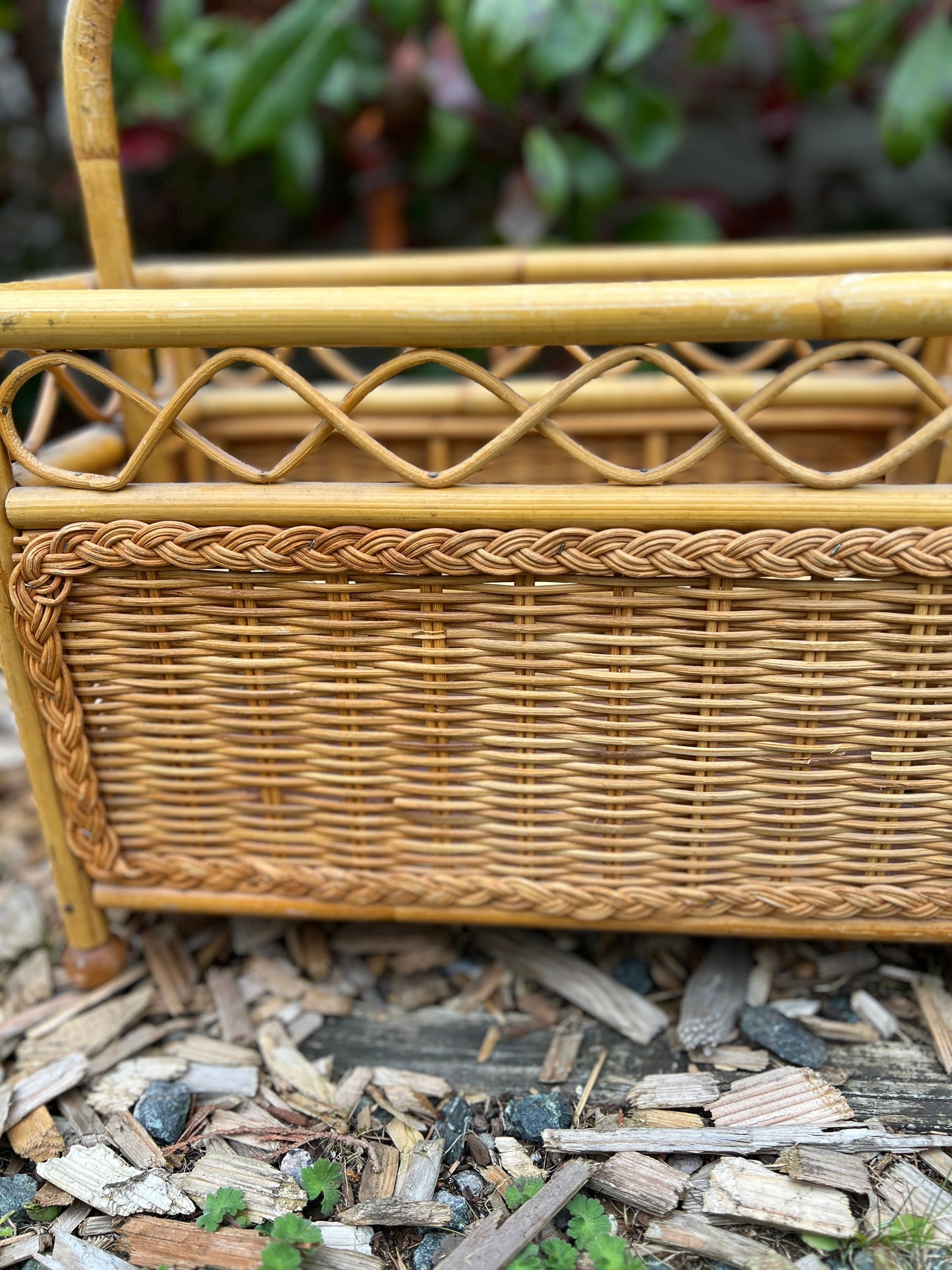 Funky Wicker Magazine/Vinyl Basket