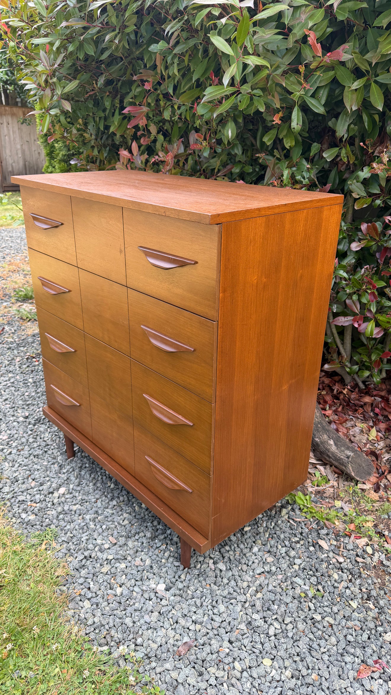 Vintage Walnut Wood Dresser