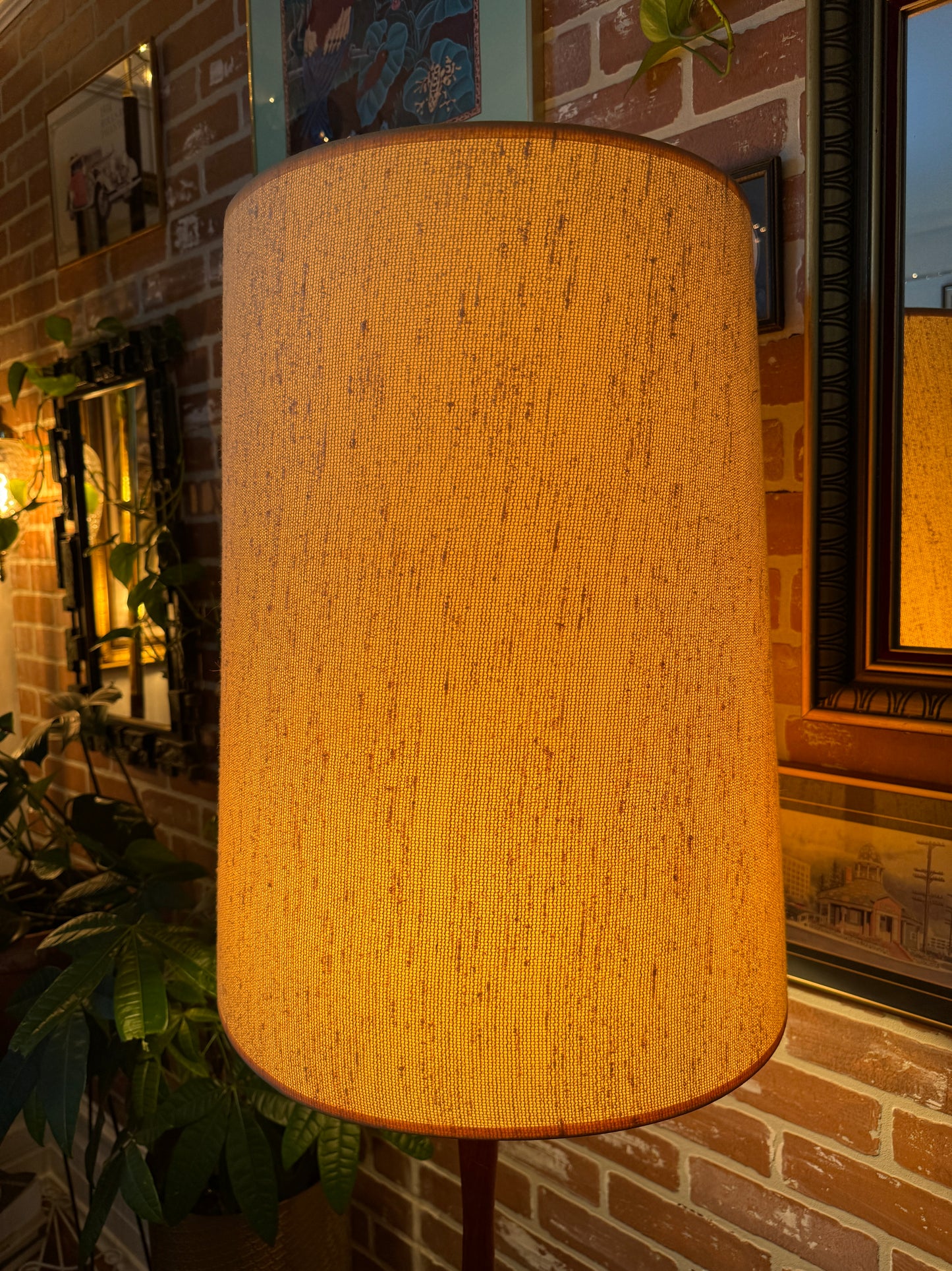 Teak Floor Lamp Table