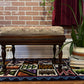 Vintage Dark Solid Oak Ottoman