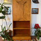 Vintage Solid Wood Bookshelf & Folding Table
