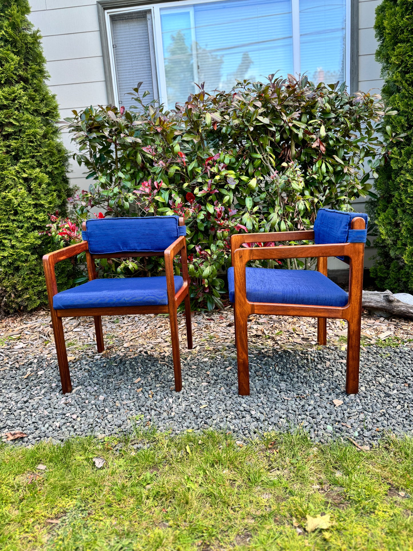 Vintage Solid Teakwood Armchairs