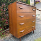 Vintage Walnut Wood Dresser