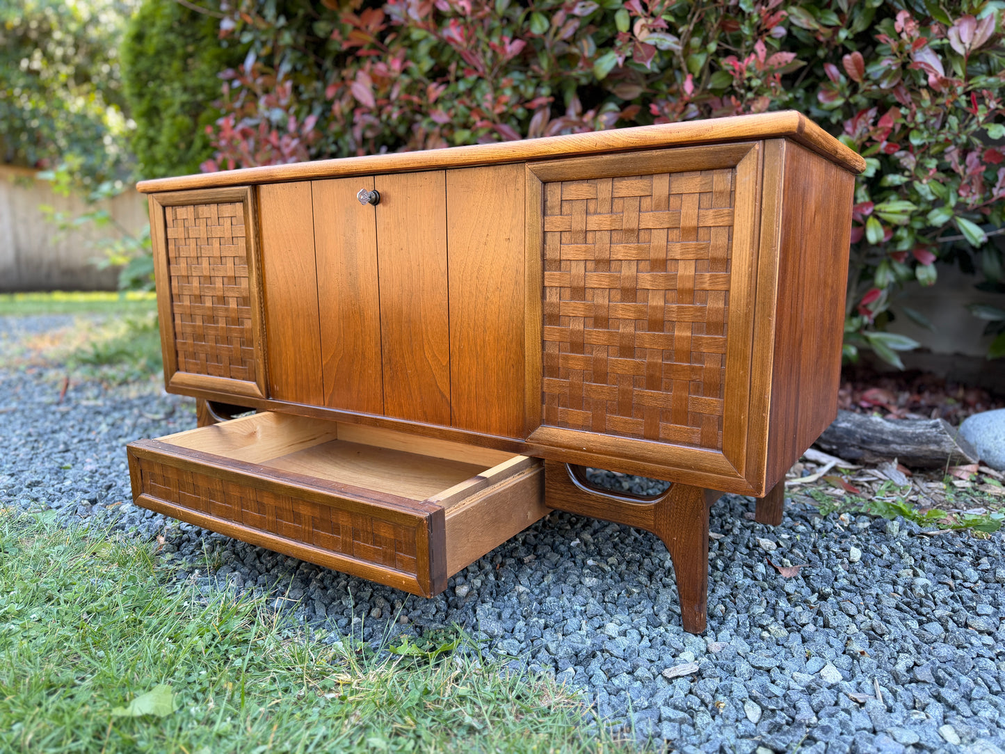 Vintage Walnut Wood Cedar Chest