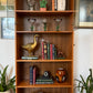 Vintage Danish Teak Bookshelf W/ Glass Doors