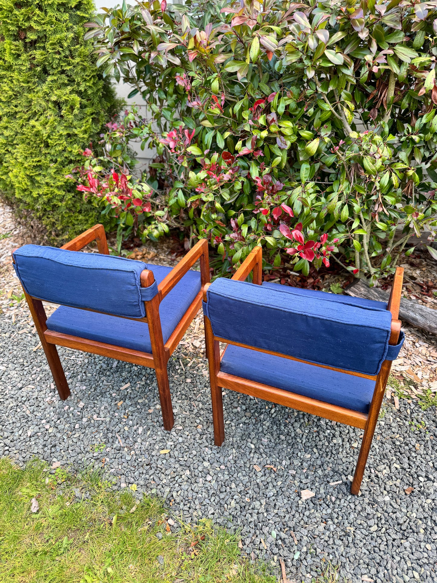 Vintage Solid Teakwood Armchairs
