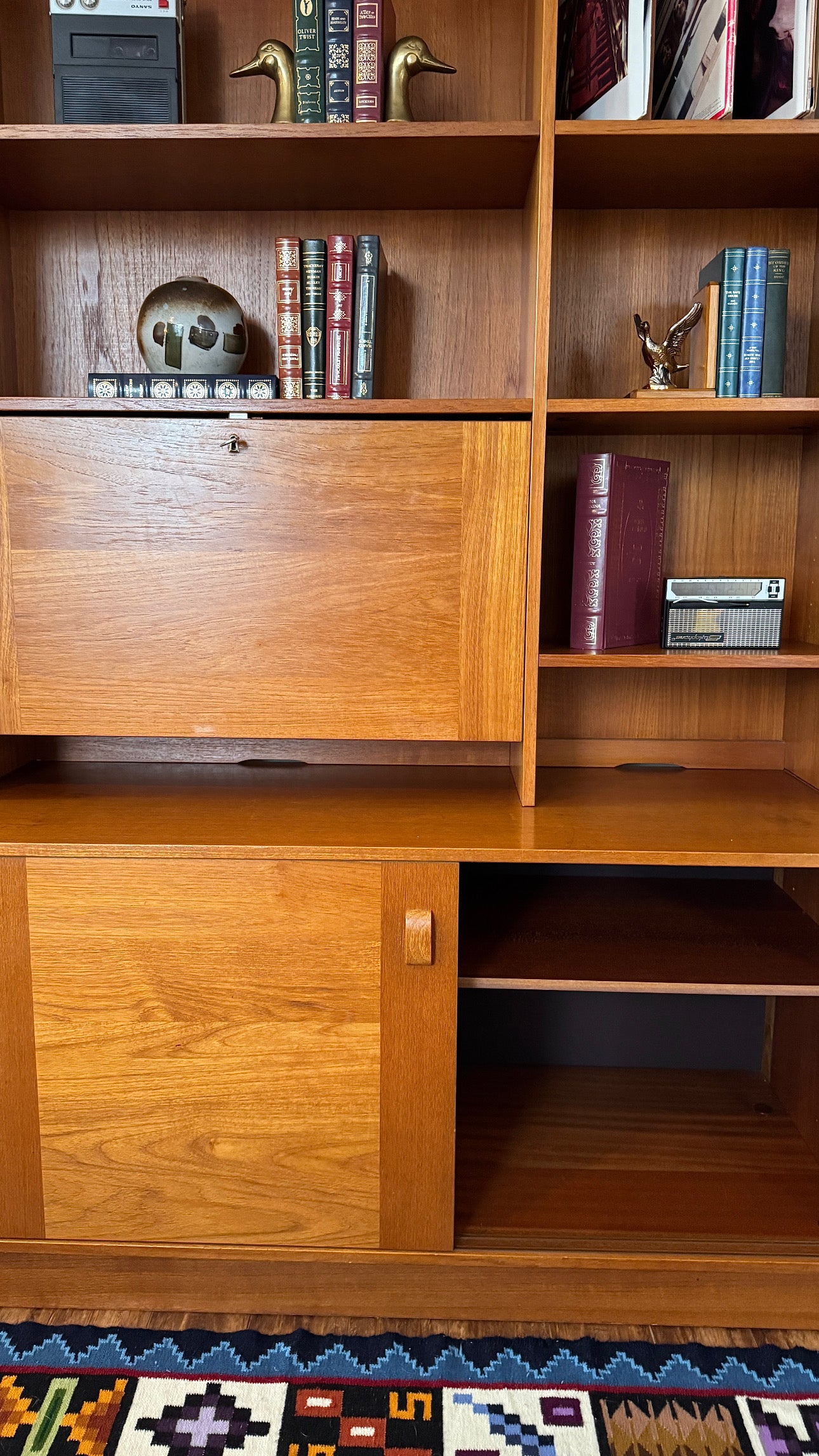 Vintage Domino Mobler Danish Teak Bookcase & Cabinet