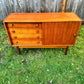Vintage Domino Mobler Compact Teak Credenza
