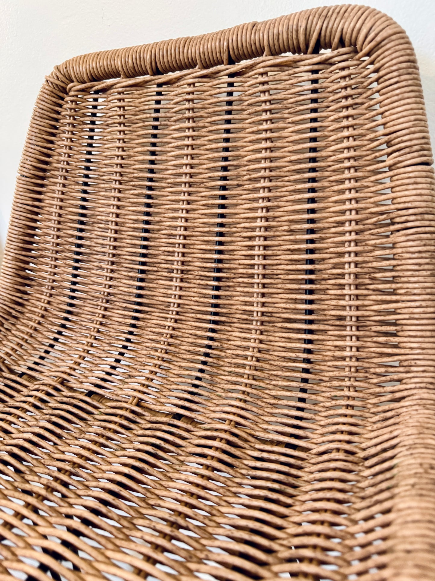 Wicker & Metal Kitchen Counter Stools