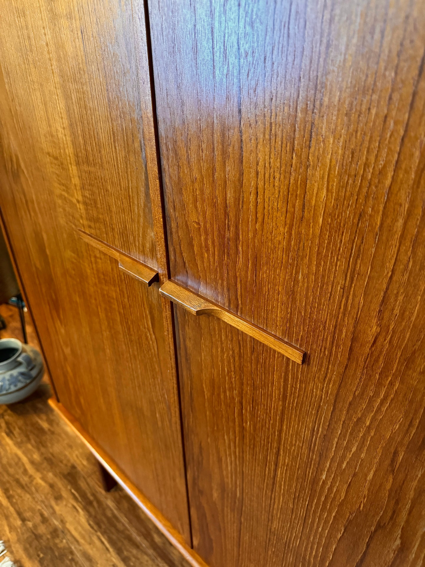 Vintage Danish Teak Armoire Dresser