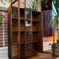 Vintage Walnut Bookcase Cabinet