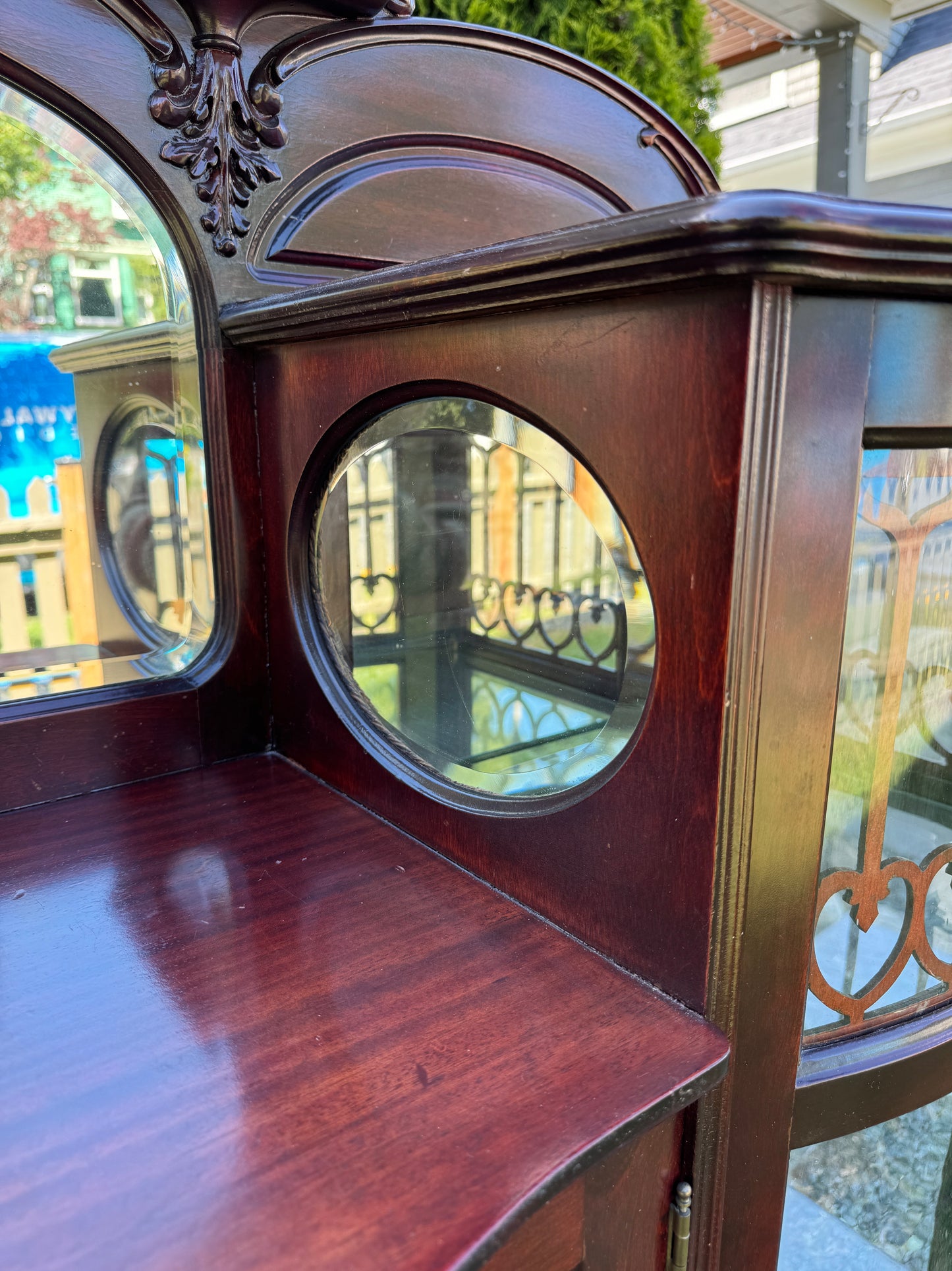 Stunning Antique Mahogany Music Cabinet